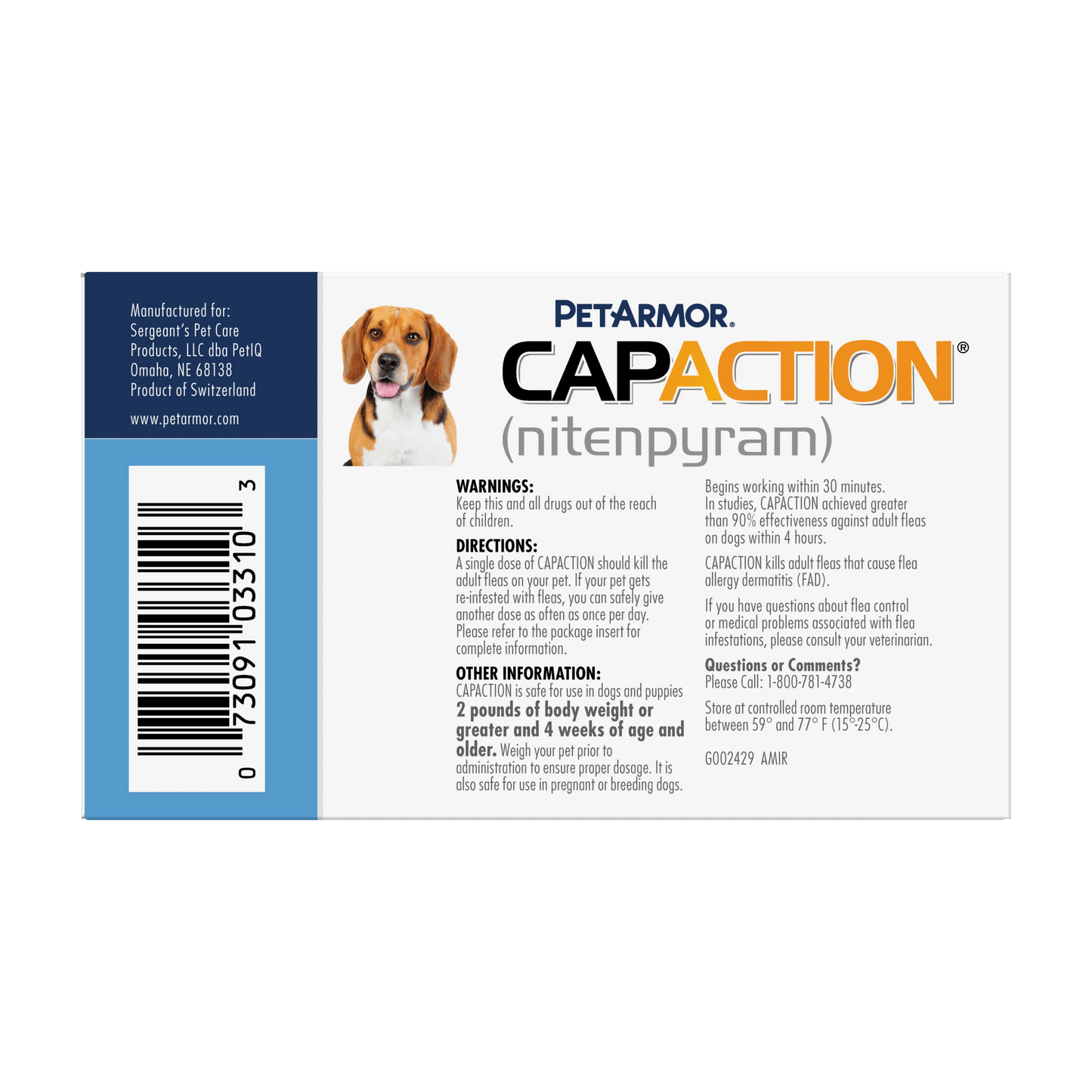 PetArmor® CAPACTION® (nitenpyram) Oral Flea Treatment for Dogs