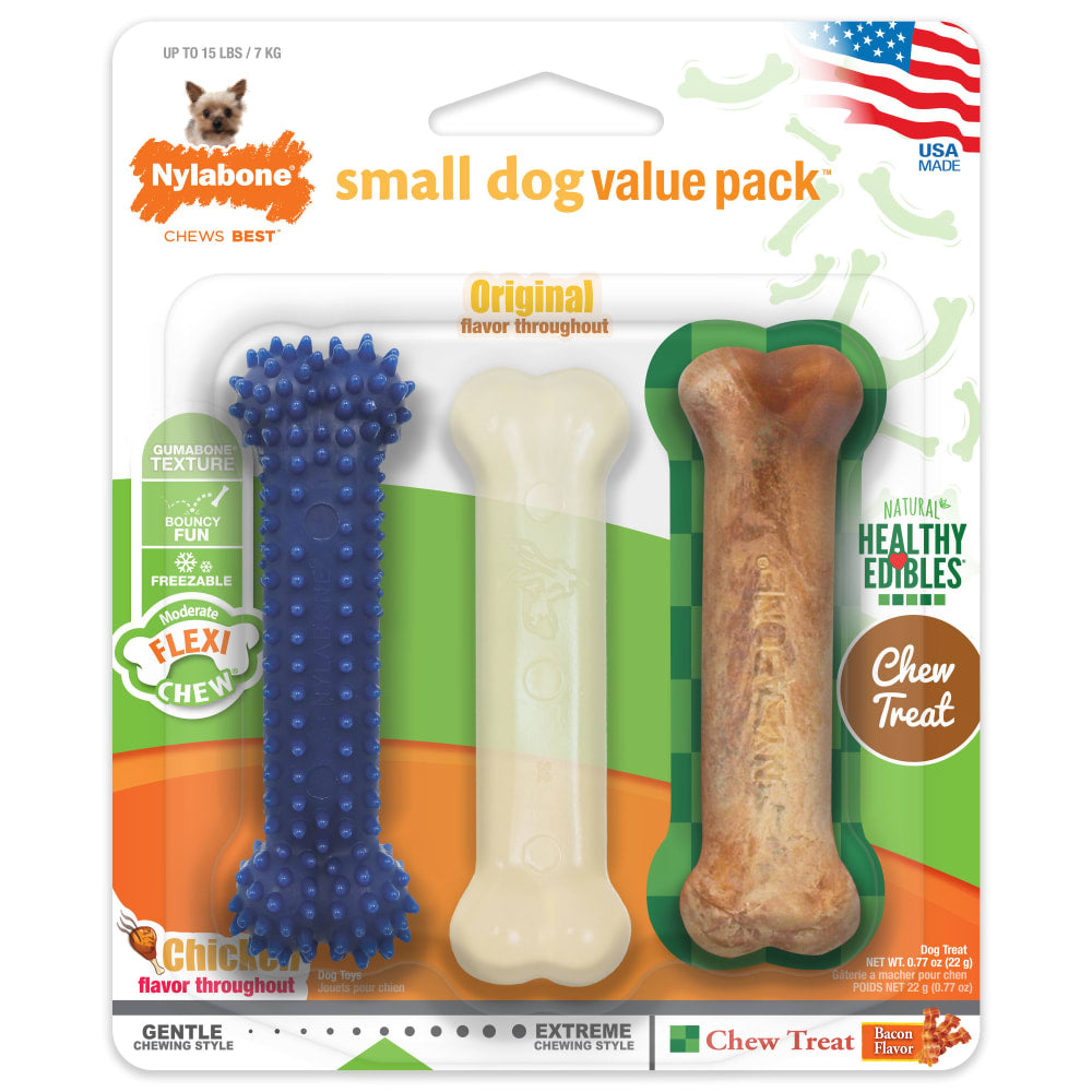 Nylabone Healthy Edibles and Flexi Chew Value Pack