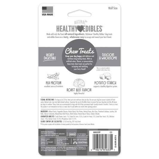 Healthy Edibles All-Natural Long Lasting Chew Treats-Roast Beef