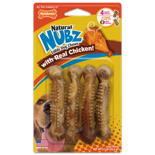 Nylabone Nubz Chicken Dog Chew Treats