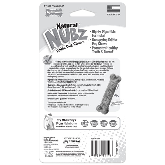 Nylabone Nubz Bacon Dog Chew Treats