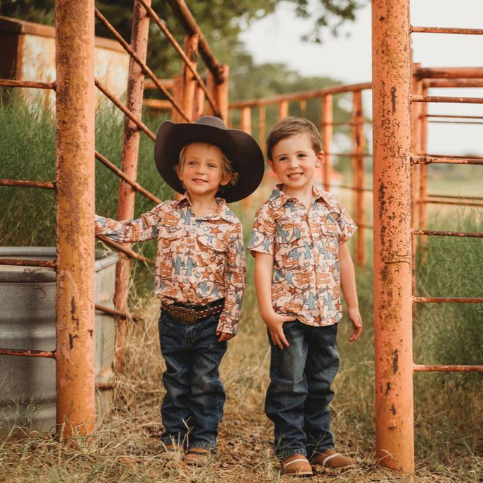 Shea Baby Future Cowboy Short Sleeve Pearl Snap Shirt