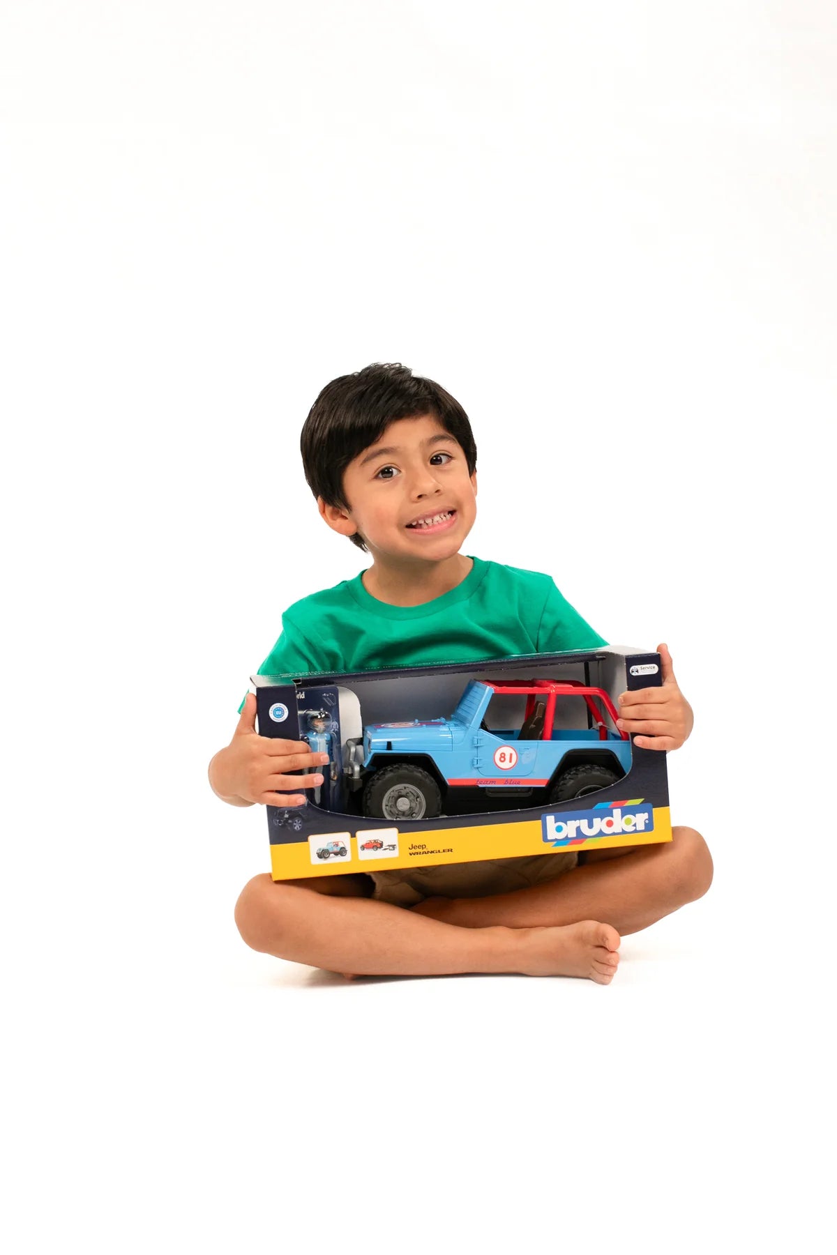 Bruder Jeep Cross Country Racer Blue with Driver