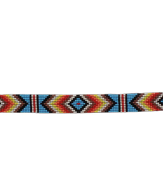 Aztec Beaded Stretch Hatband
