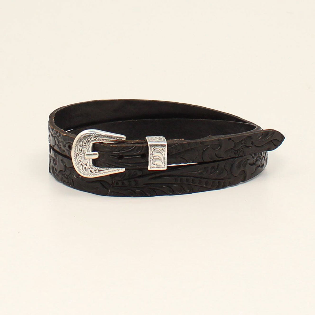 Twister Black Floral Tooled Hatband