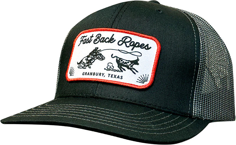 Fast Back Black and Charcoal Patch Cap
