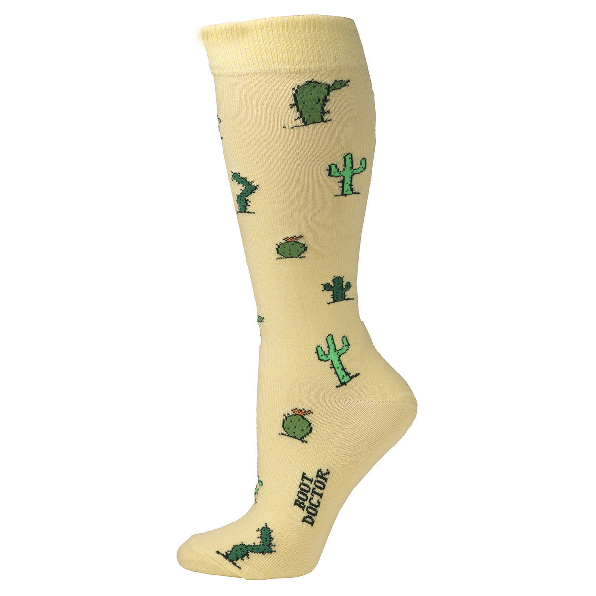 Boot Doctor Yellow Cactus Crew Socks