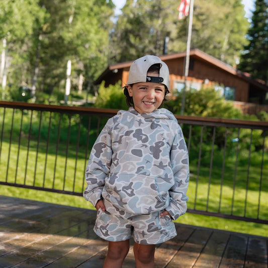 Burlebo Youth Vintage Washed Hoodie - Mallard Mayhem Camo