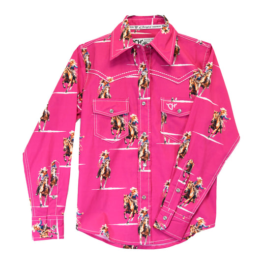 Cowgirl Hardware Girl's Berry Vintage Cowgirl Shirt