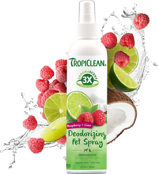 TropiClean EnduraScent Deodorizing Spray in Raspberry Lime Scent