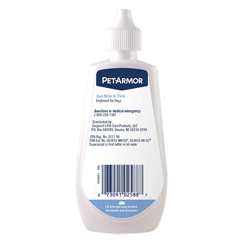 PetArmor Ear Mite & Tick Treatment for Dogs