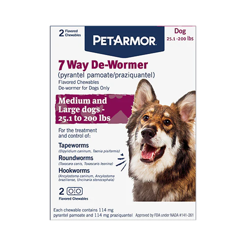 PetArmor® 7 Way De-Wormer for Medium and Large Dogs