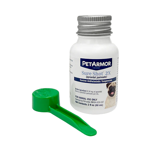 PetArmor Sure Shot 2X (pyrantel pamoate) Liquid Wormer for Dogs and Puppies