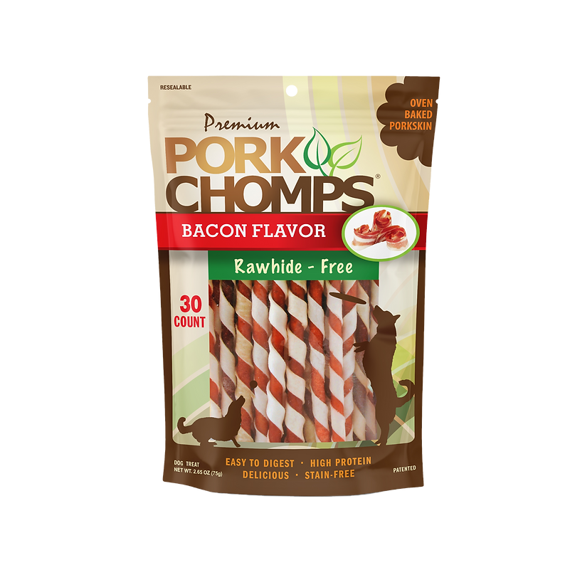 Pork Chomps Bacon Flavor Mini Twist