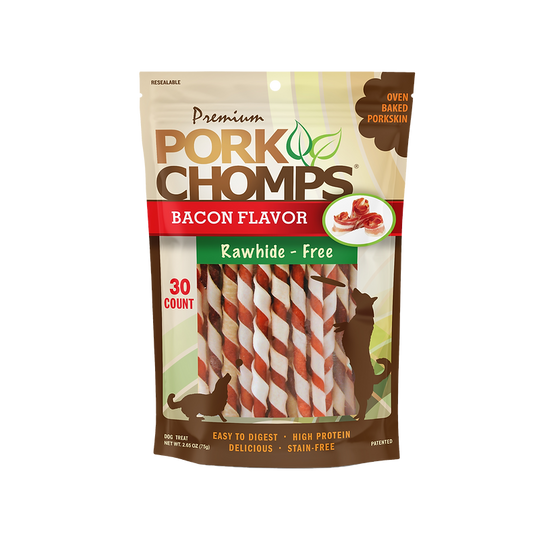 Pork Chomps Bacon Flavor Mini Twist