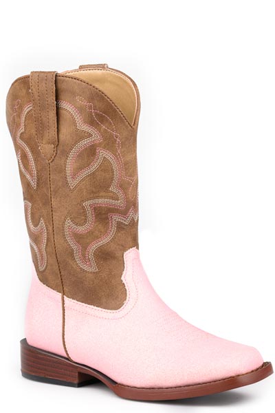 Roper Little Kid Gretchen Pink Glitter Boots