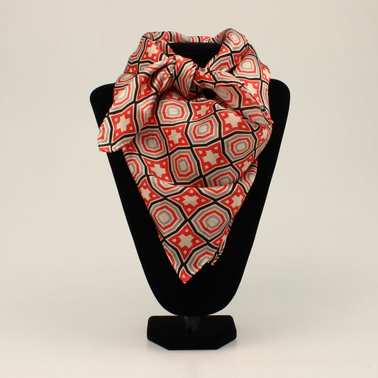 Red Geometric Wild Rag