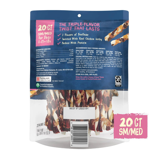 Busy Bone Jerky Twists Chew Treats for Small/Medium Dogs