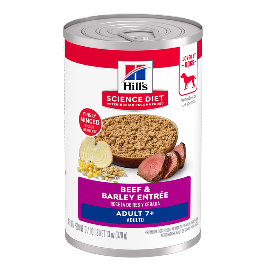 Hill's Science Diet Adult 7+ Beef & Barley Entrée Dog Food