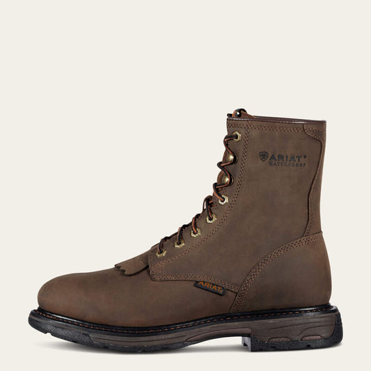 Ariat WorkHog 8" Waterproof Work Boot in Oily Distressed Brown