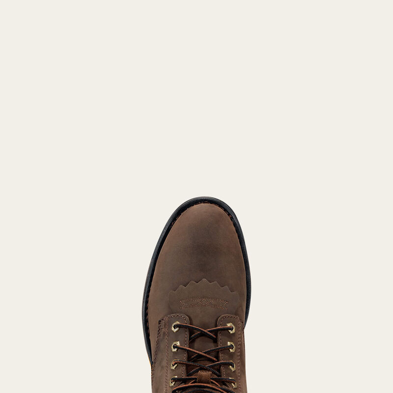 Ariat WorkHog 8" Waterproof Work Boot in Oily Distressed Brown