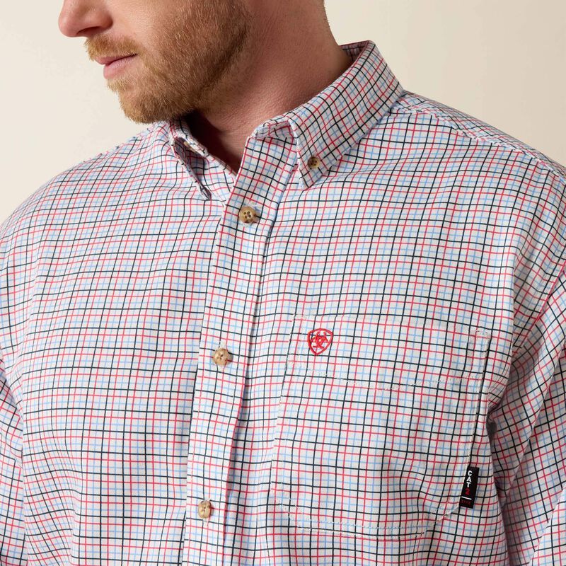 Ariat FR Basic Work Shirt in White Multi