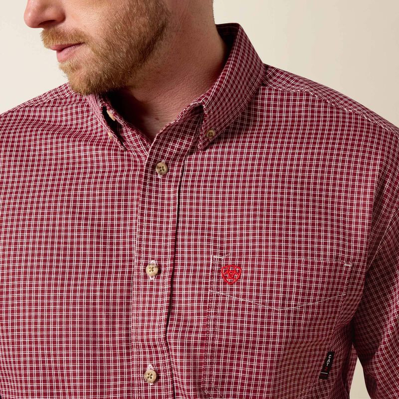 Ariat FR Bell Work Shirt in Wine