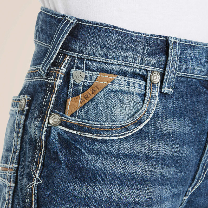 Ariat Boy's B4 Relaxed Coltrane Boot Cut Jean in Durango