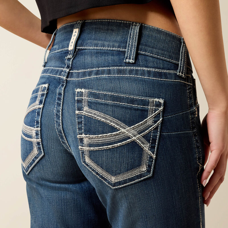 Ariat R.E.A.L. Mid Rise Stretch Ivy Stackable Straight Leg Jean