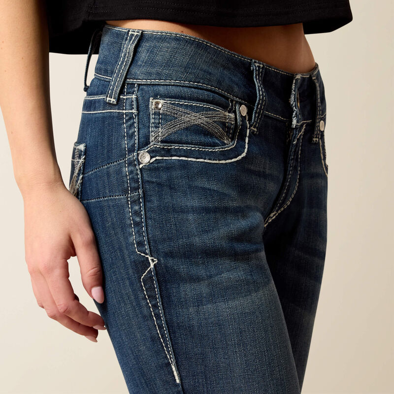 Ariat R.E.A.L. Mid Rise Stretch Ivy Stackable Straight Leg Jean