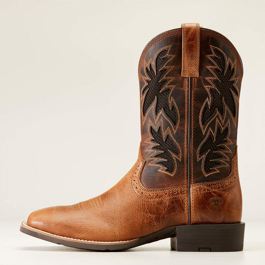Ariat Sport Cool VentTEK Cowboy Boot in Two Tone Tan