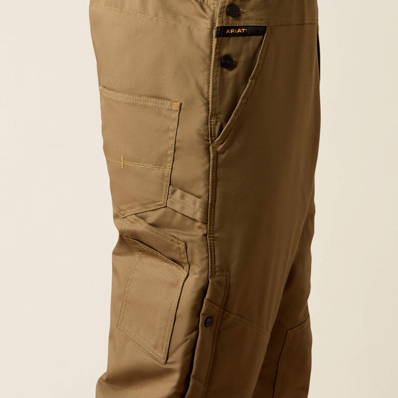 Ariat Rebar DuraCanvas Stretch Insulated Bib in Field Khaki