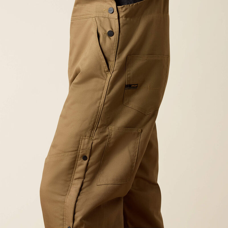 Ariat Rebar DuraCanvas Stretch Insulated Bib in Field Khaki