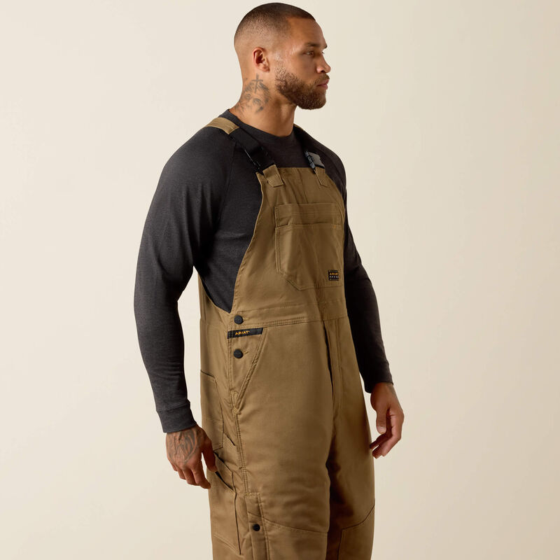 Ariat Rebar DuraCanvas Stretch Insulated Bib in Field Khaki