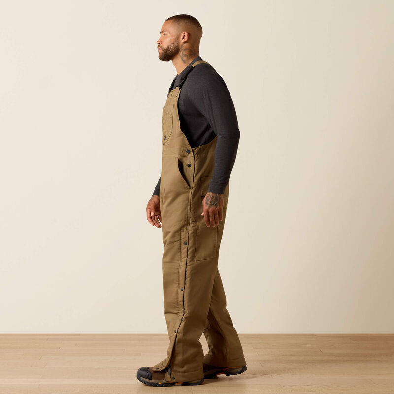 Ariat Rebar DuraCanvas Stretch Insulated Bib in Field Khaki