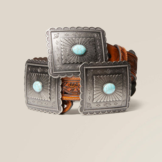 Ariat Turquoise Burst Concho Belt