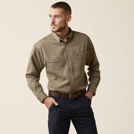 Ariat FR Air Inherent Work Shirt in Khaki Heather