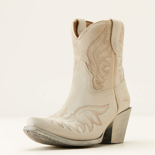 Ariat Women's Chandler Western Boot in Cloud White Suede