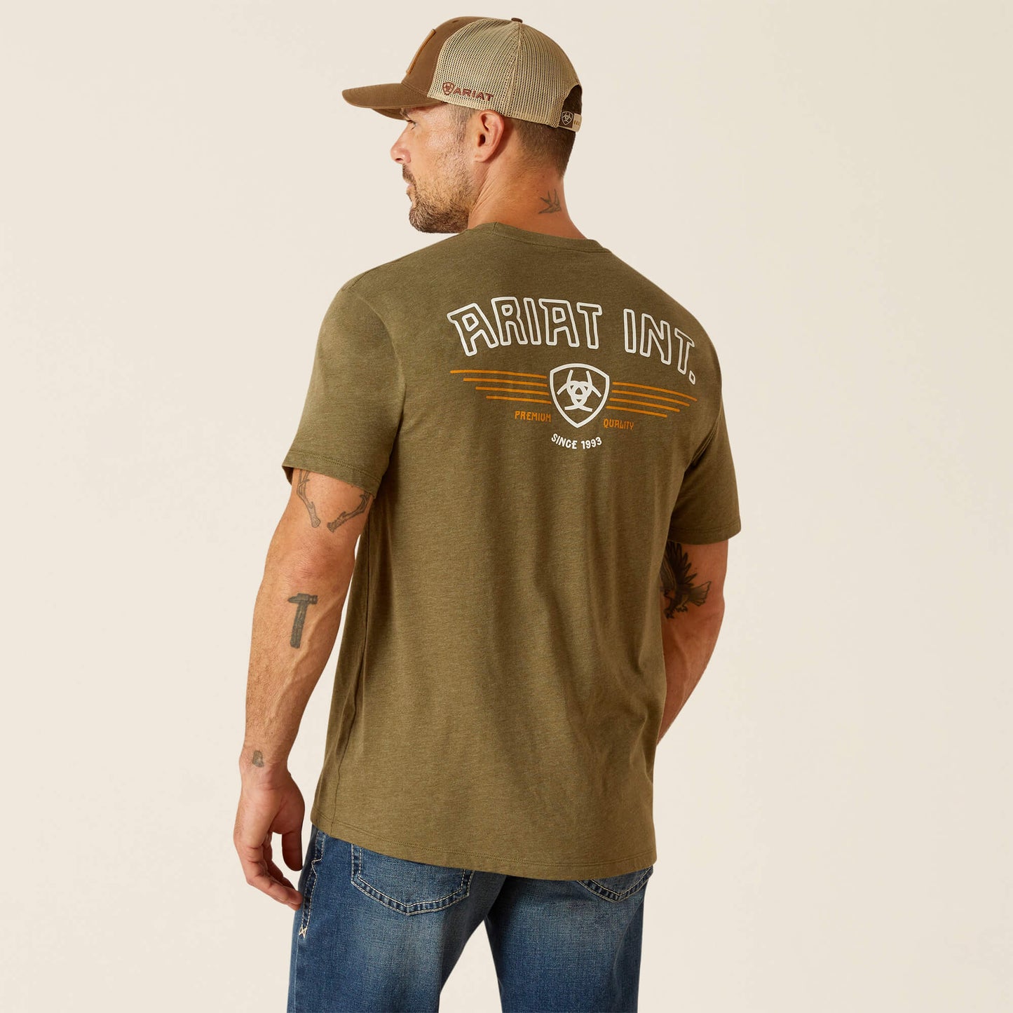 Ariat Men's Military Heather Outline Wing T-Shirt