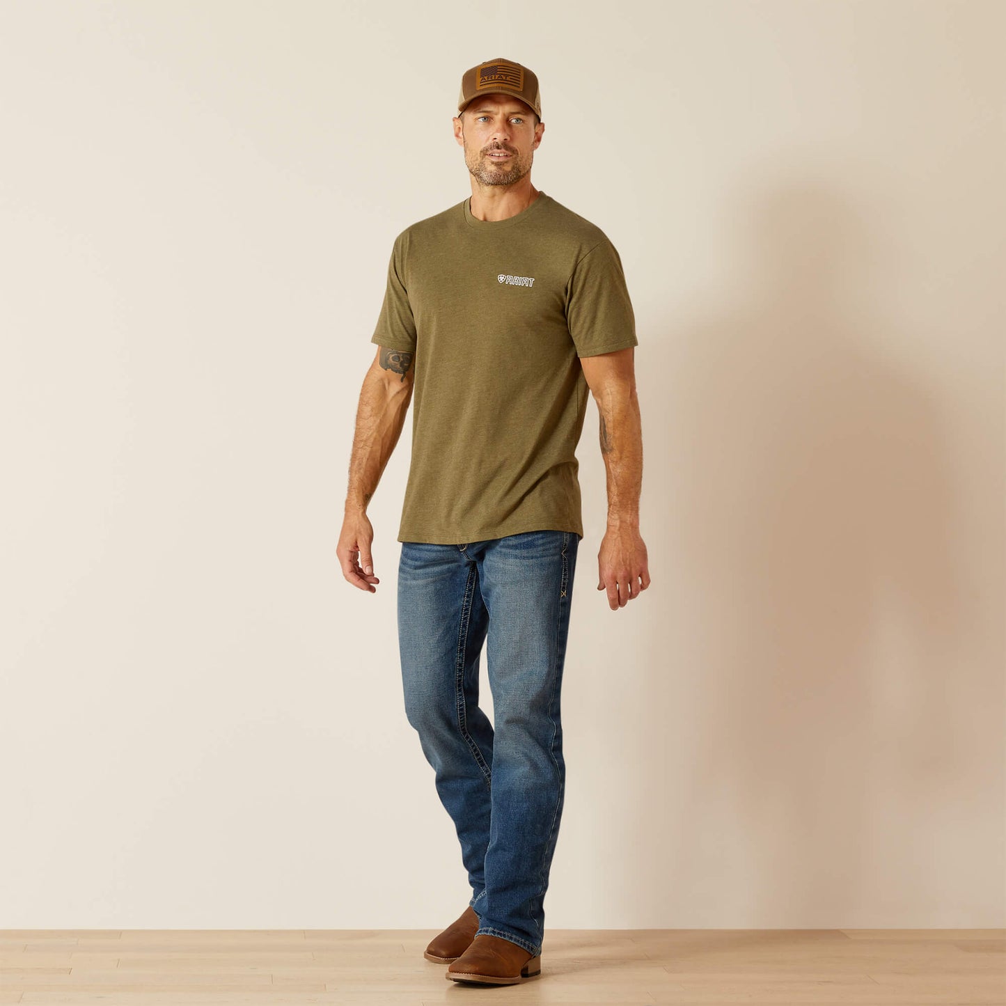 Ariat Men's Military Heather Outline Wing T-Shirt
