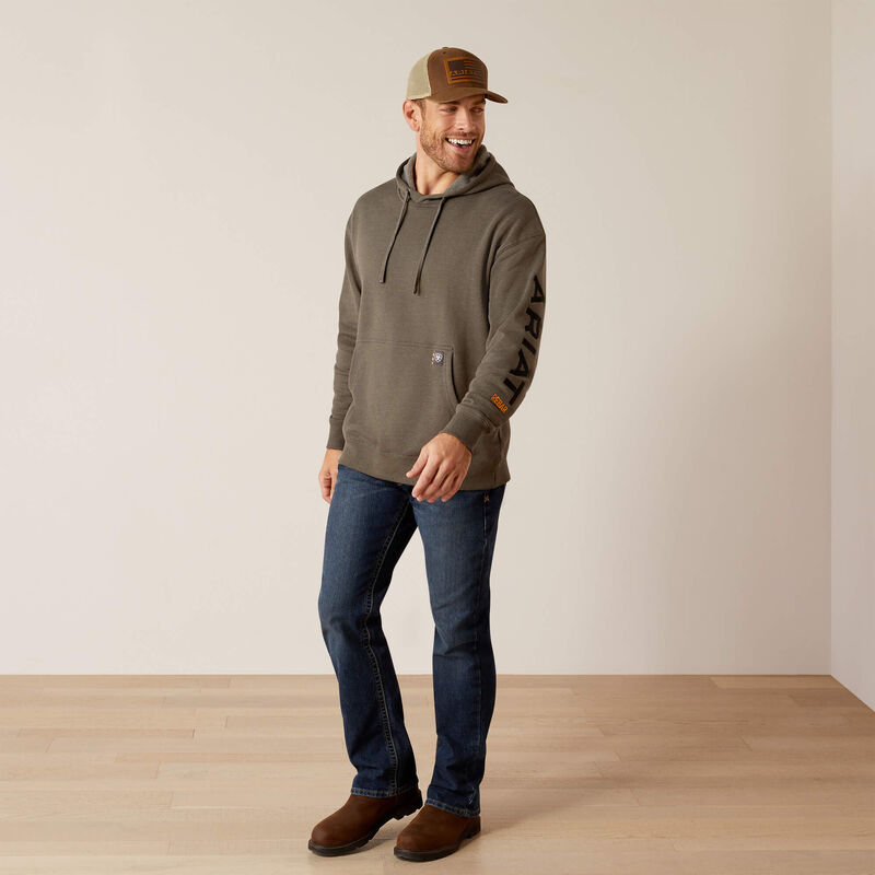 Ariat Rebar Beluga Heather Graphic Hoodie