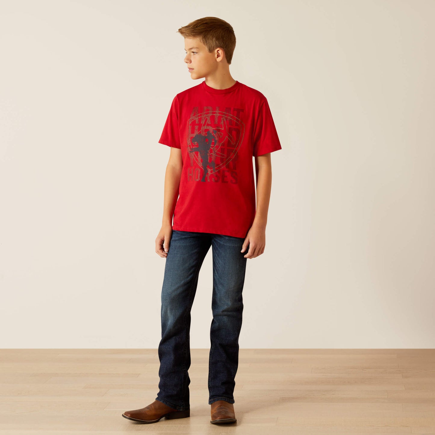 Ariat Boy's Red Hold Your Horses Tee