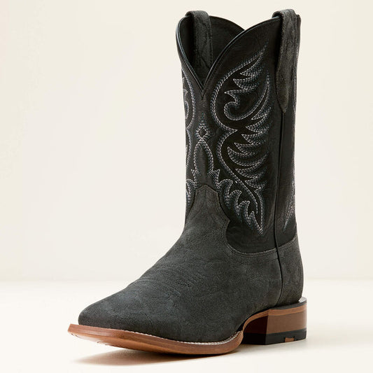 Ariat Wiley Black Elephant Print Roughout Cowboy Boot