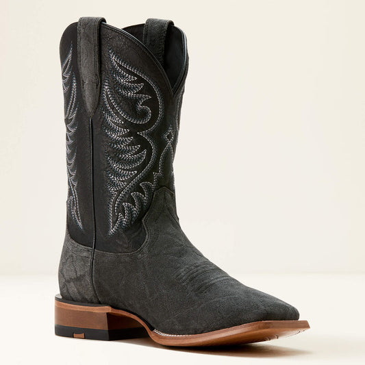 Ariat Wiley Black Elephant Print Roughout Cowboy Boot