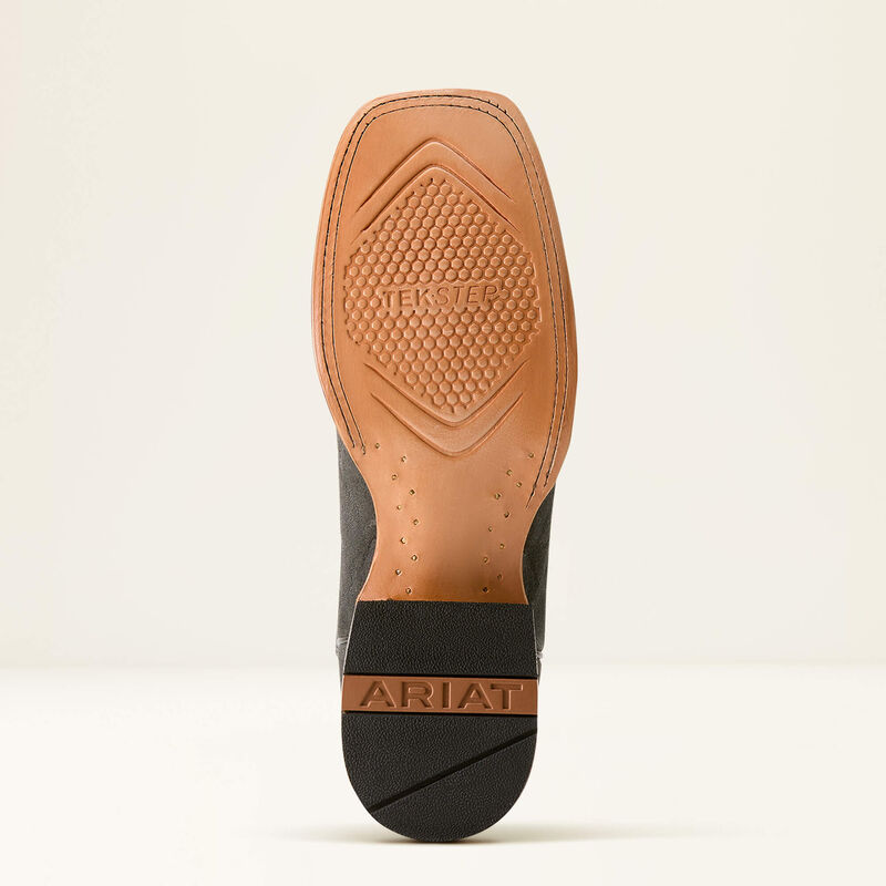 Ariat Wiley Black Elephant Print Roughout Cowboy Boot