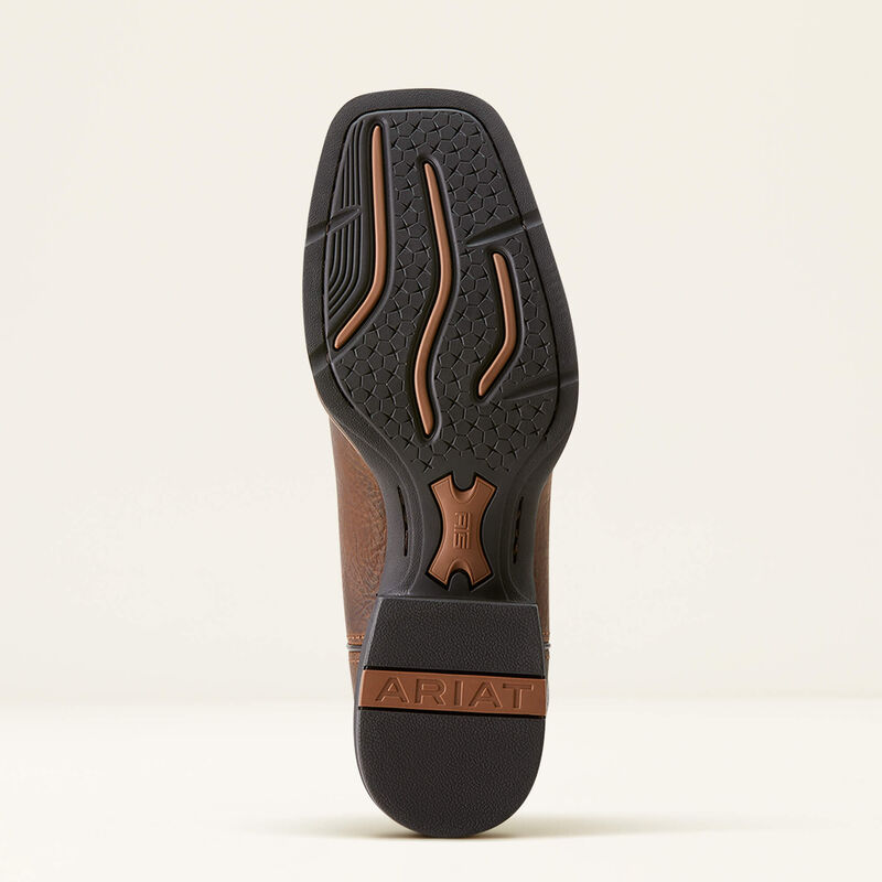 Ariat Sport Wide Square Toe Cowboy Boot in Earth and Glacier Blue