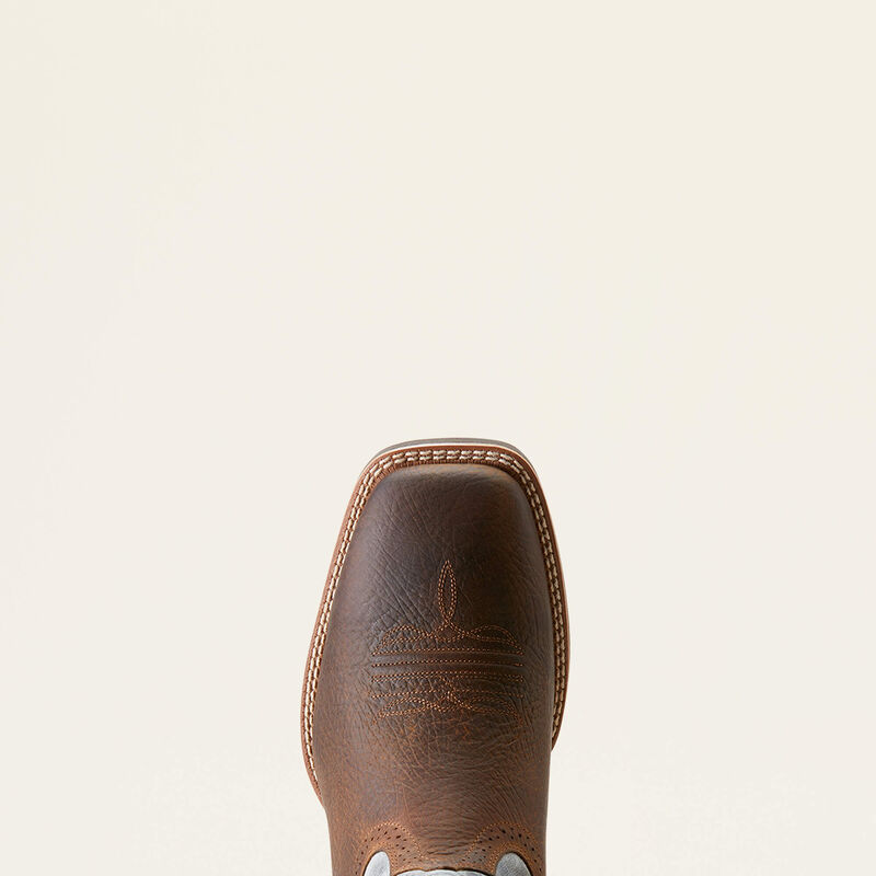 Ariat Sport Wide Square Toe Cowboy Boot in Earth and Glacier Blue