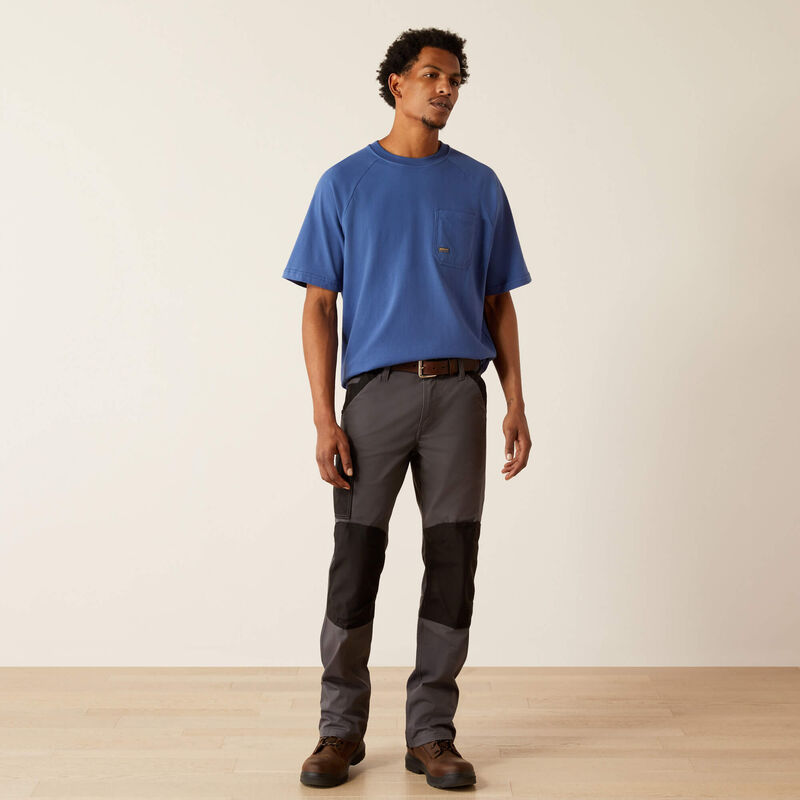 Ariat Rebar Cotton Strong Logo T-Shirt in Metal Blue