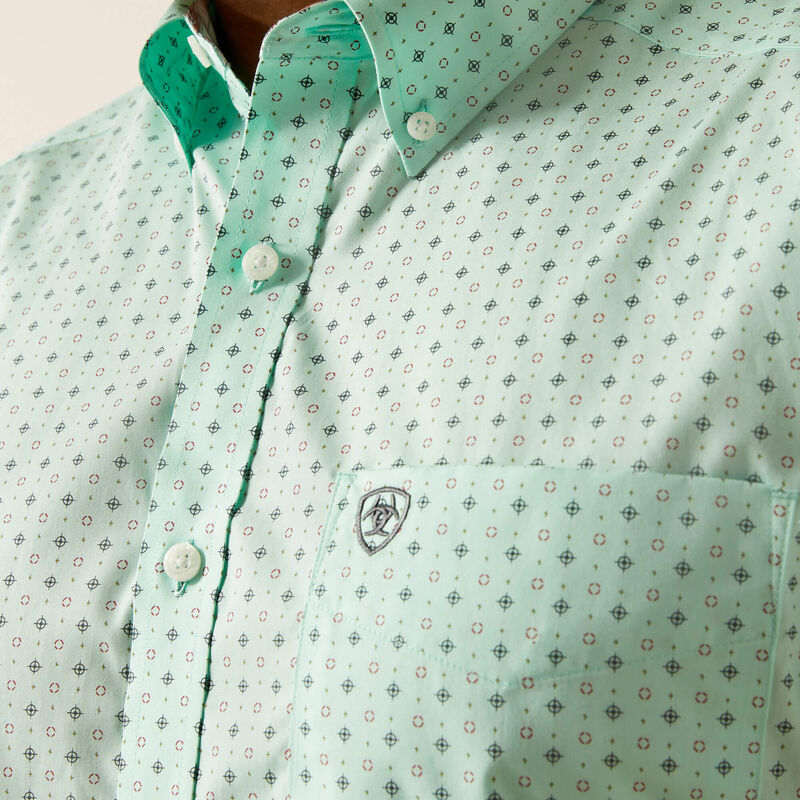 Ariat Wrinkle Free Ellis Classic Fit Shirt in Aqua