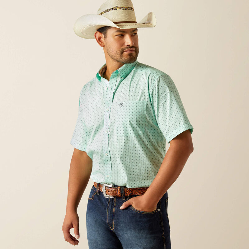Ariat Wrinkle Free Ellis Classic Fit Shirt in Aqua